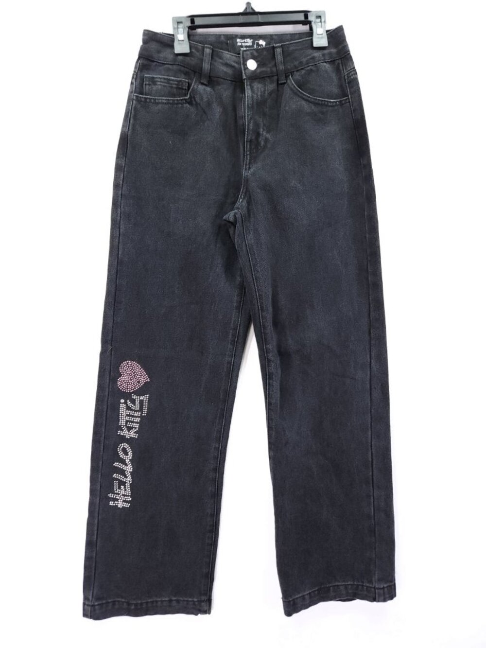 Hello Kitty & Friends Rhinestone Baggy Women’s Jeans Size 24 (26x30) Wide Leg